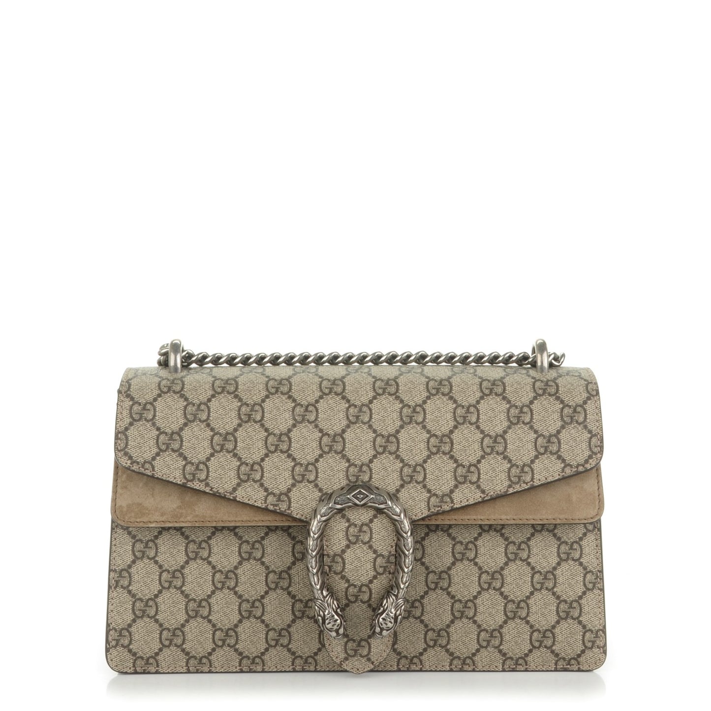 GG Supreme Monogram Small Dionysus Shoulder Bag Taupe