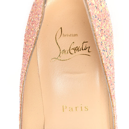 Christian Louboutin Patent Glitter Iriza 100 Pumps 37.5 Peach 8 of 9