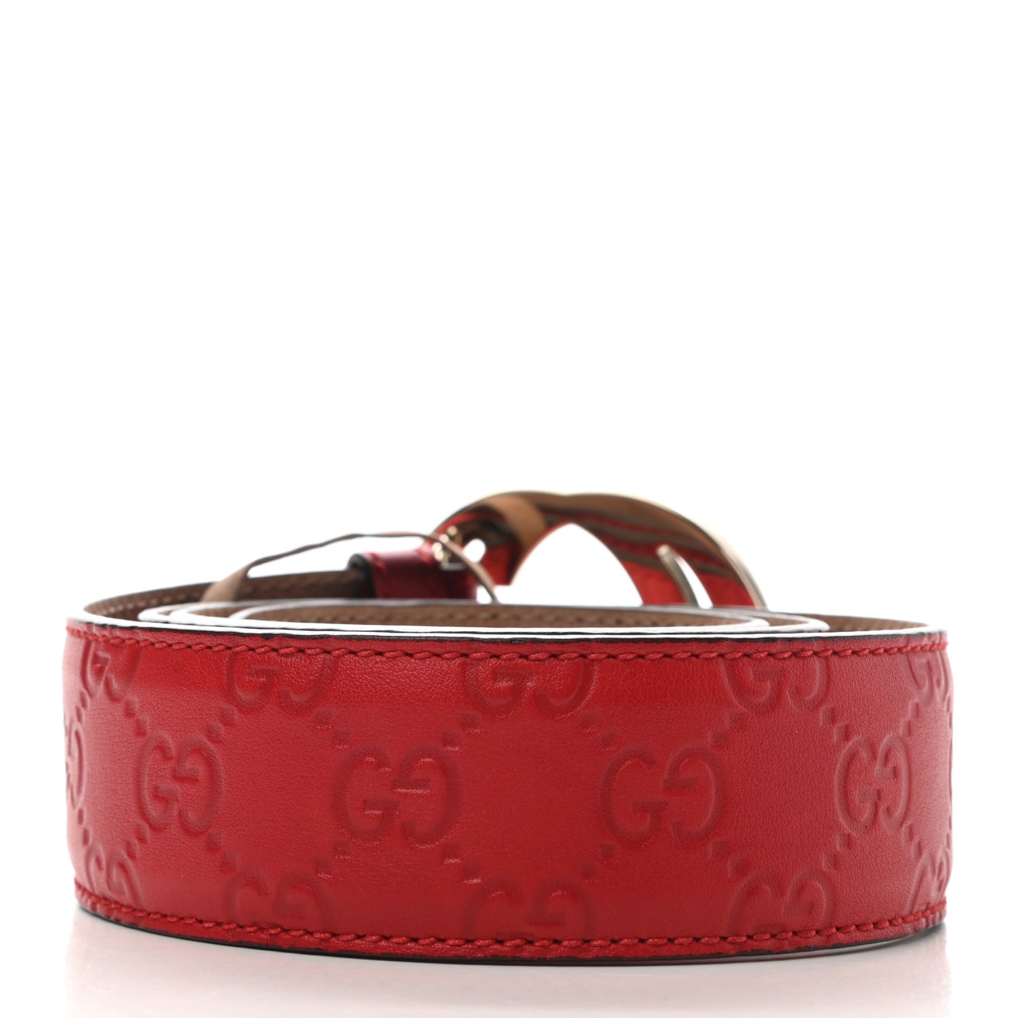 Guccissima Signature Interlocking G 40mm Belt 90 36 Red