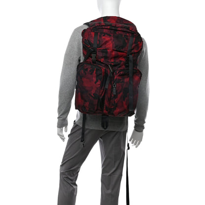 Prada Tessuto Nylon Camouflage Print Drawstring Backpack Bordeaux 2 of 11