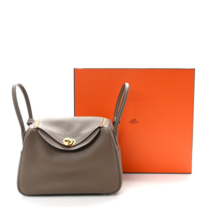 Hermes Taurillon Clemence Lindy 26 Etoupe 9 of 9