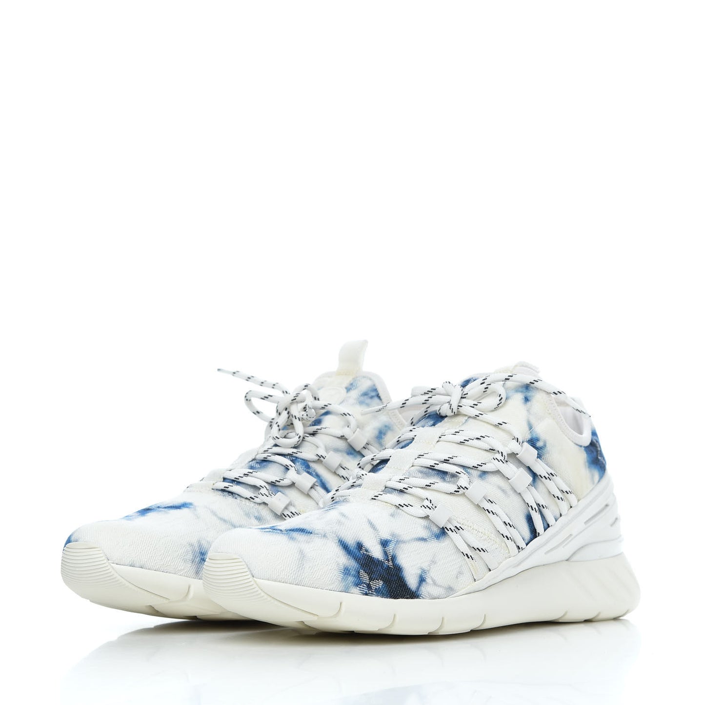 Denim Rubber Monogram Fastlane Low Sneakers 8 Marine