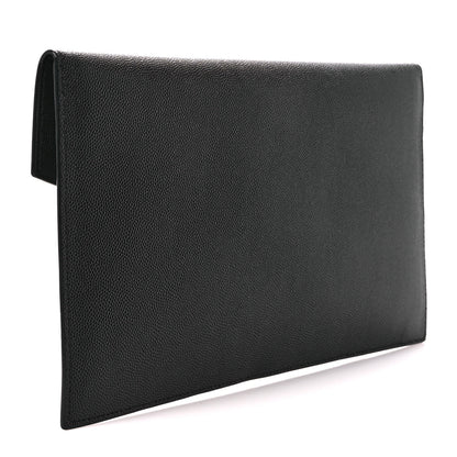 Saint Laurent Grain De Poudre Uptown Pouch Black 3 of 11