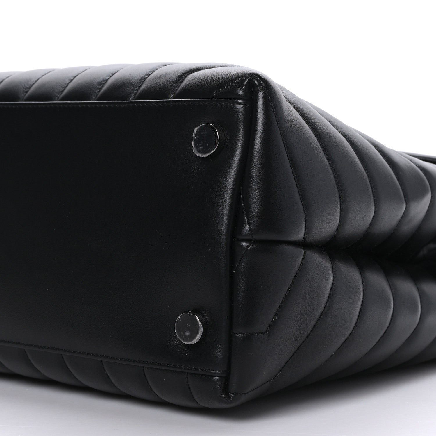 Saint Laurent Calfskin Y Quilted Monogram Large Loulou Chain Satchel Black 9 of 9