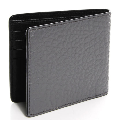 Burberry Signature Grain Leather Folding Wallet Stone Grey 3 of 8