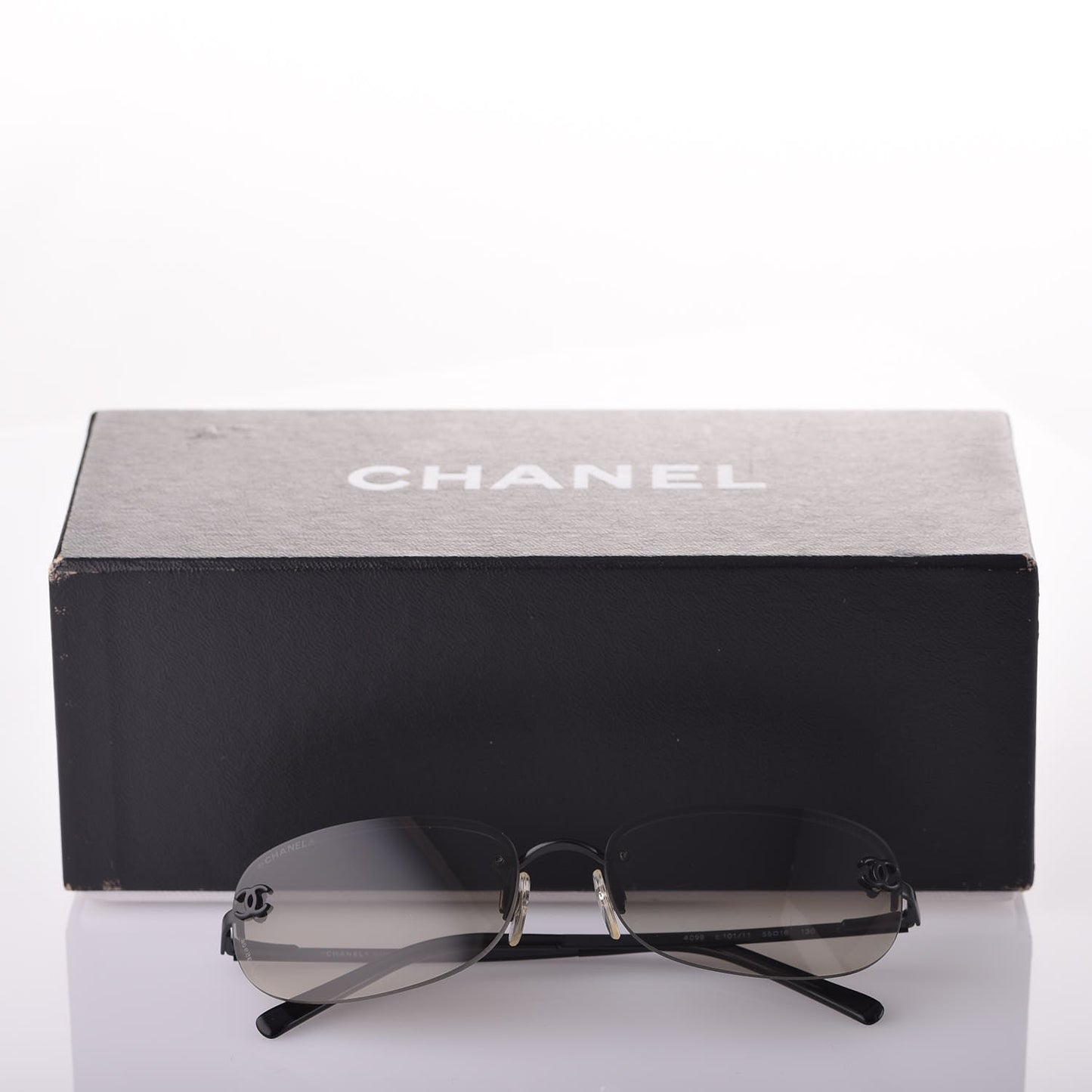 Metal CC Frameless Sunglasses 4099 Black