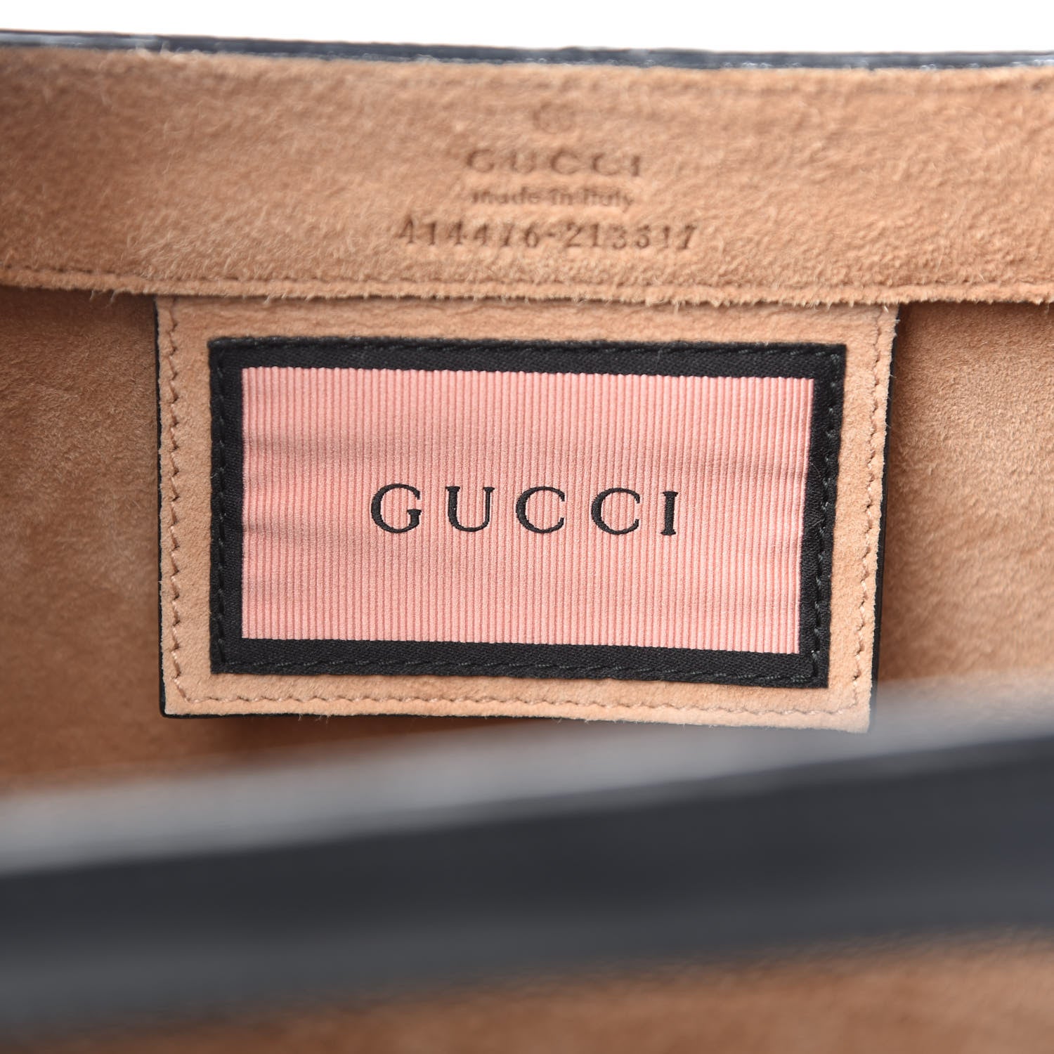 Gucci Calfskin GucciGhost Real Medium XL Tote Black Pink 6 of 9