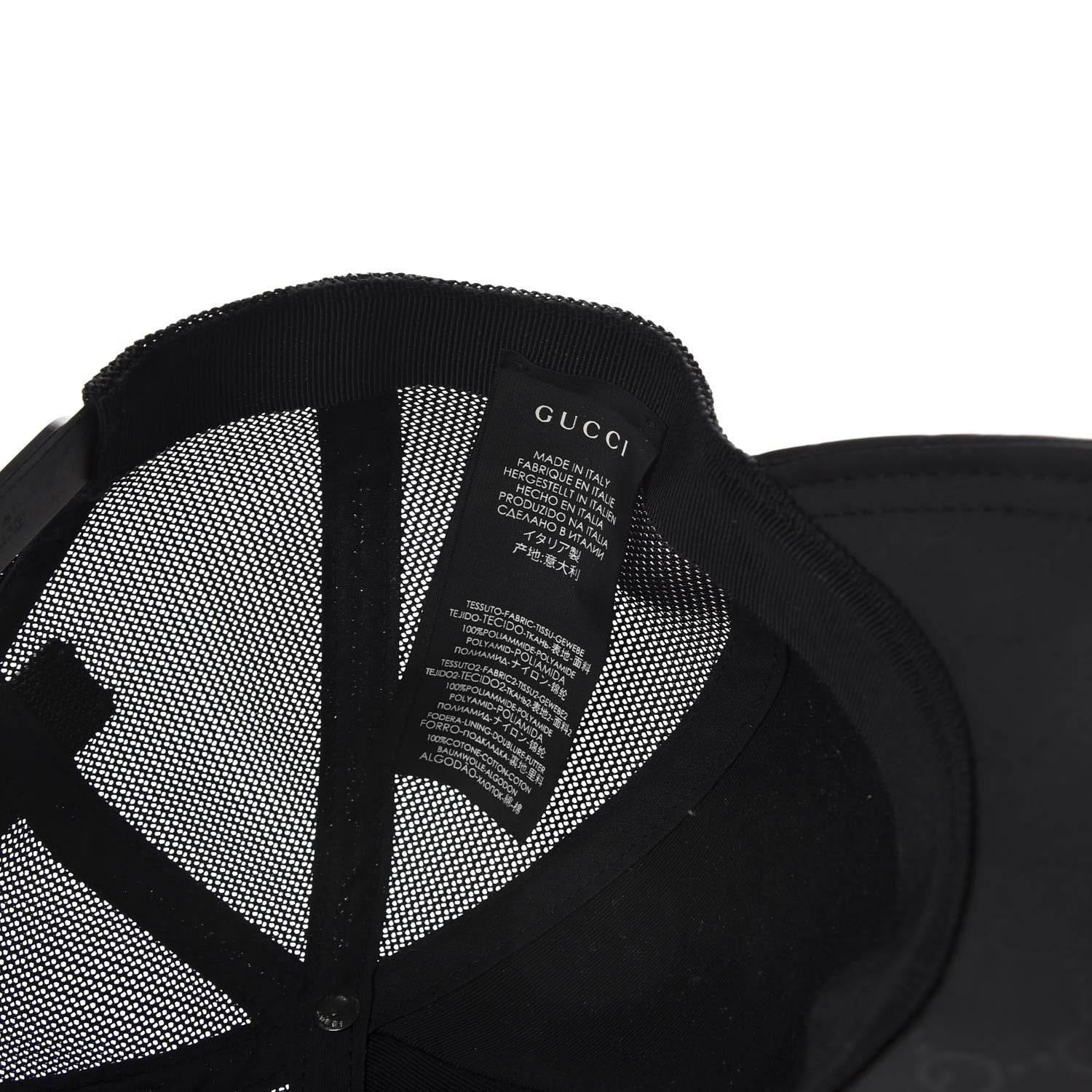Gucci Nylon Monogram Baseball Hat XL Black 8 of 8
