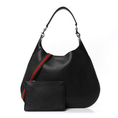 Gucci Soft Grained Calfskin Maxi B Hobo Black 3 of 10