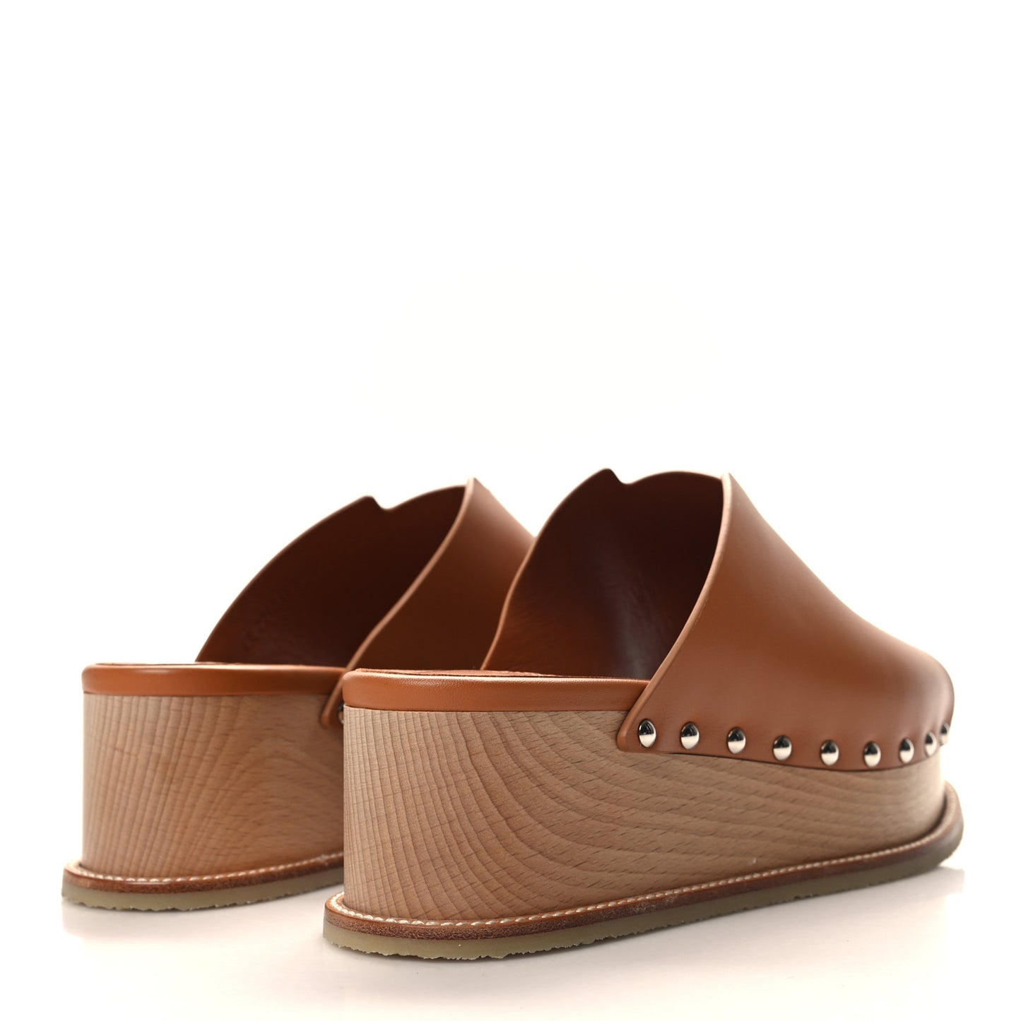 Calfskin Ellipse Mules 36 Marron Glaise