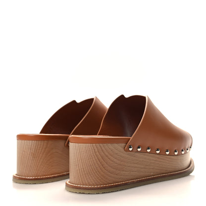 Hermes Calfskin Ellipse Mules 36 Marron Glaise 4 of 8