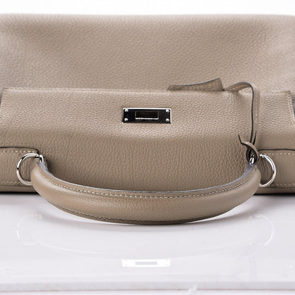Hermes Taurillon Clemence Kelly Retourne 28 Gris Tourterelle 10 of 27