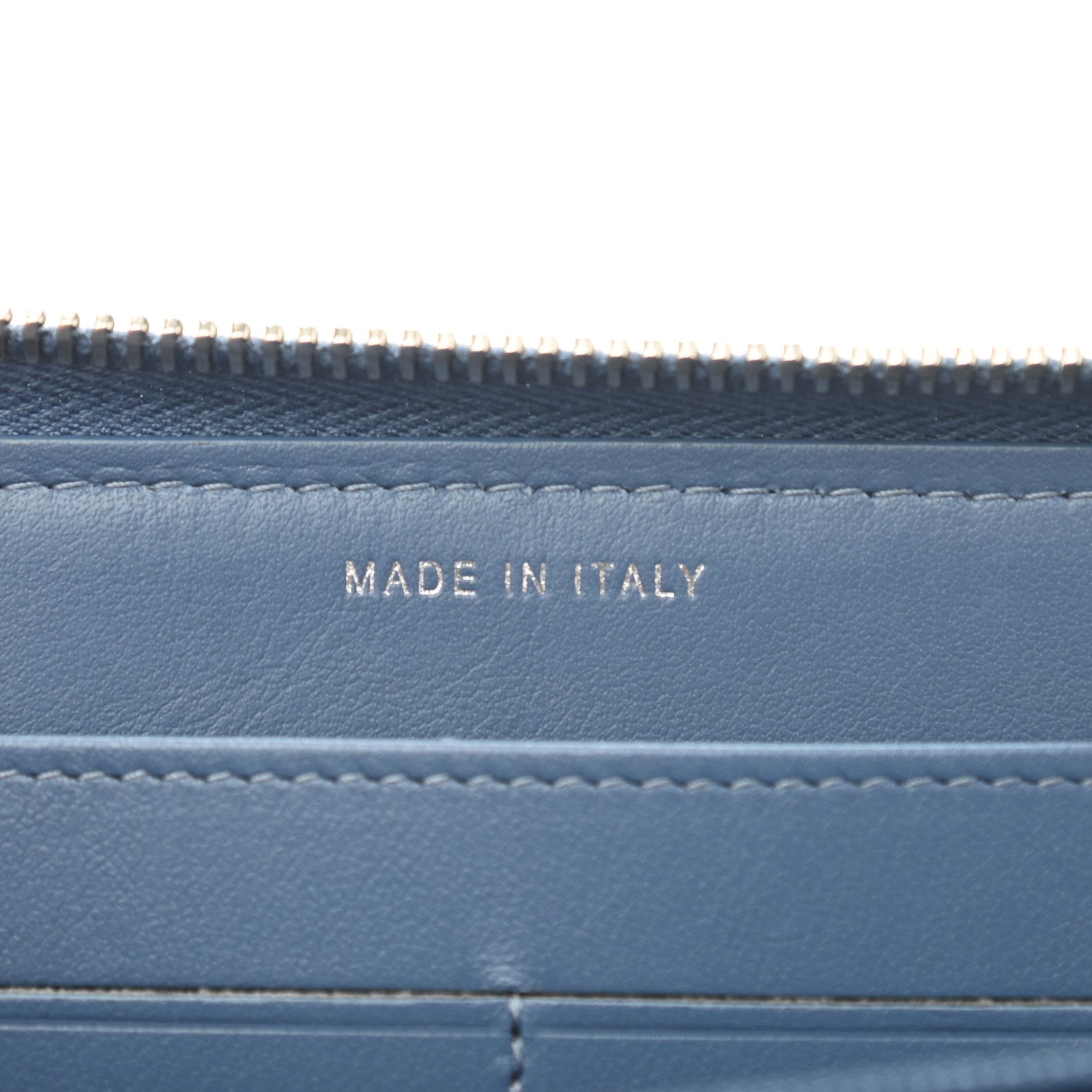 Chanel Canvas Deauville Large Zip Around Wallet Blue 7 of 8