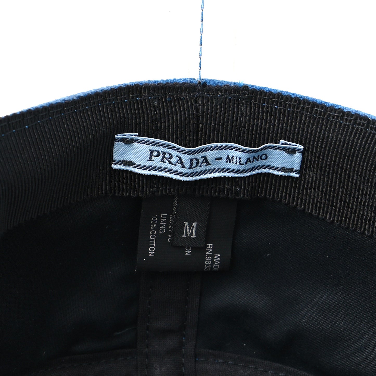 Canapa PVC Metal Triangle Logo Womens Bucket Hat M Blue