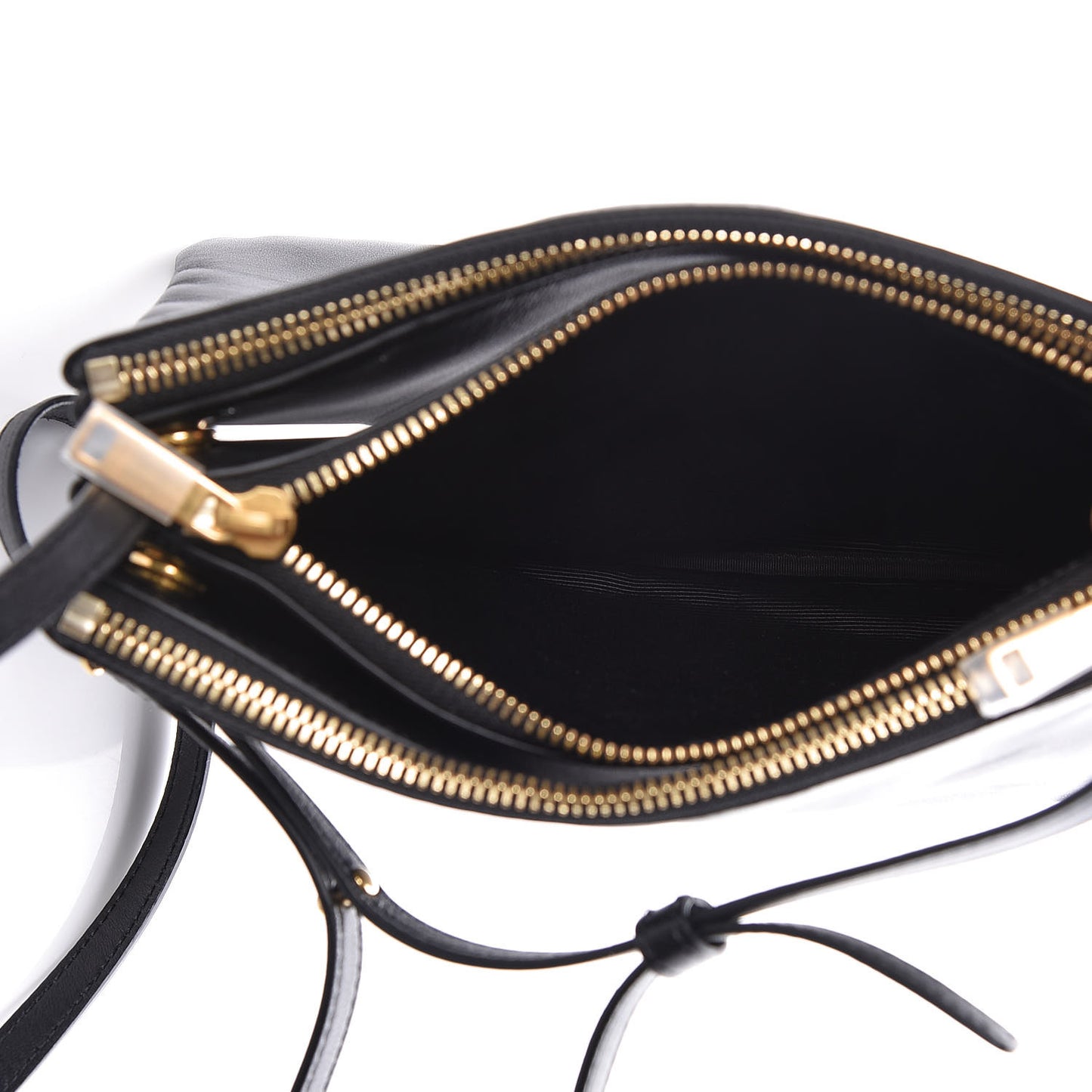 Lambskin Small Trio Crossbody Bag Black