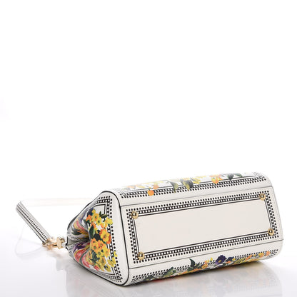 Dolce & Gabbana Dauphine Floral Print Medium Miss Sicily Satchel White 4 of 10