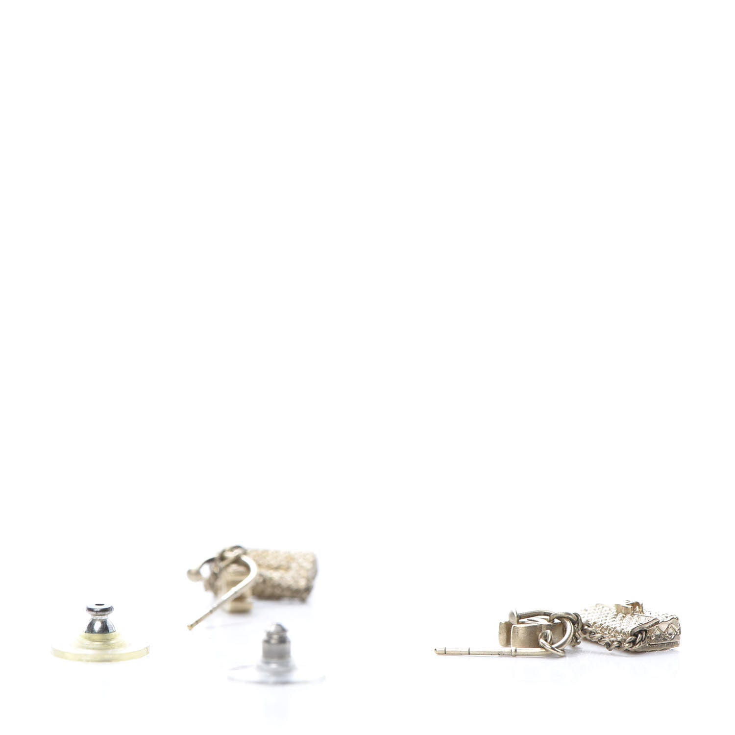 Chanel CC Flap Bag Drop Earrings Gold 3 of 4