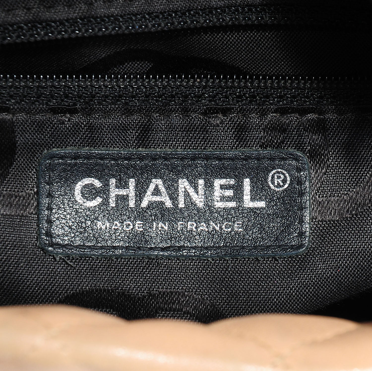 Chanel Calfskin Quilted Medium Cambon Tote Beige Black 12 of 12