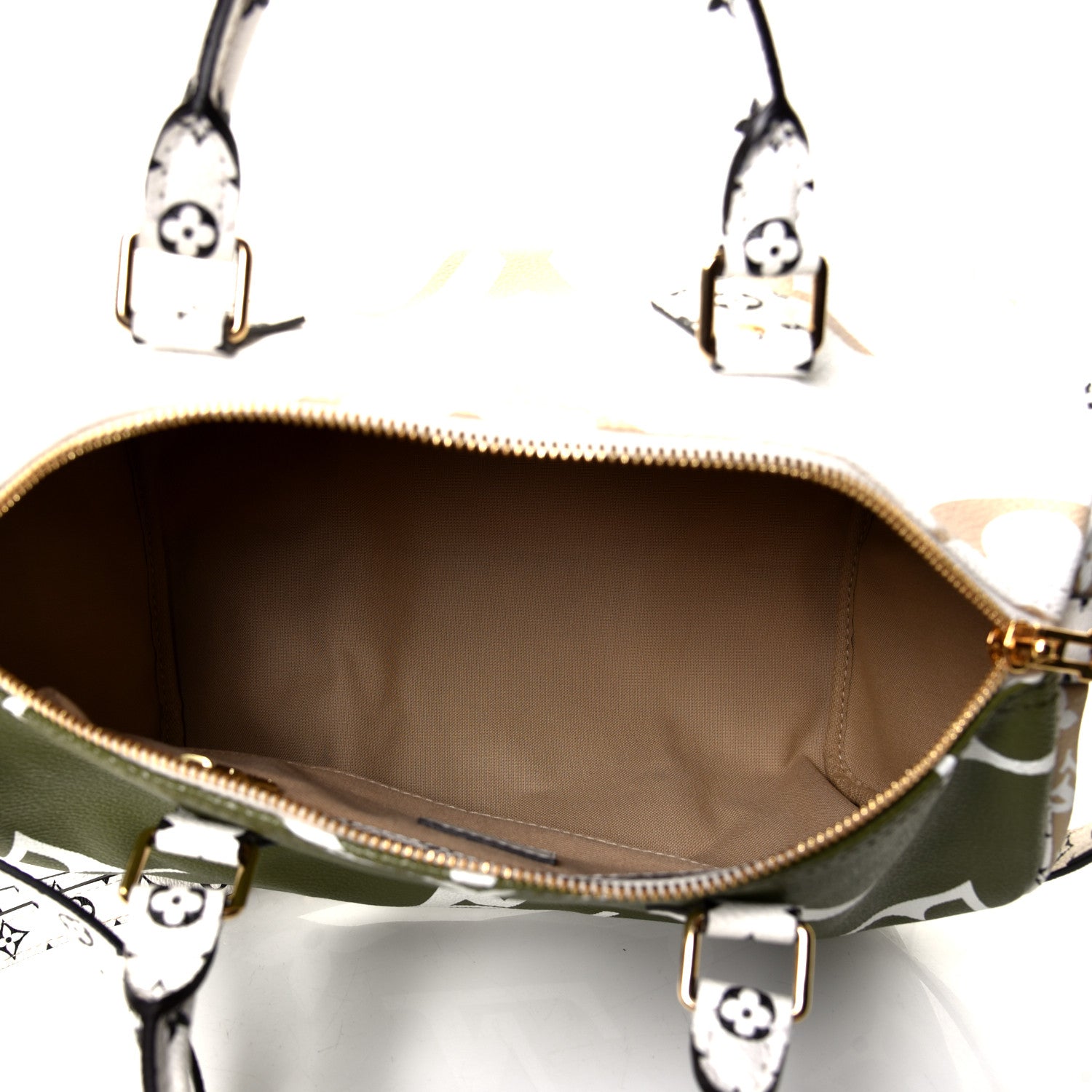 Louis Vuitton Monogram Giant Speedy Bandouliere 30 Kaki Beige 4 of 4