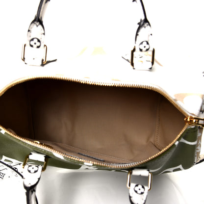 Louis Vuitton Monogram Giant Speedy Bandouliere 30 Kaki Beige 4 of 4