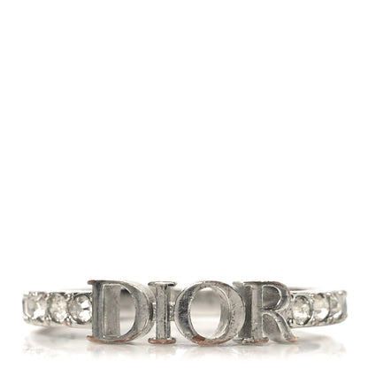 Christian Dior Metal Crystal DIO(R)EVOLUTION Ring 61 9.5 Silver 1 of 5