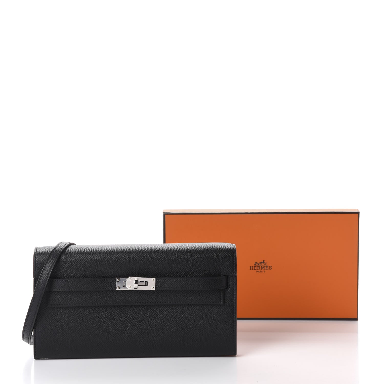 Hermes Epsom Kelly Wallet To Go Black 10 of 10