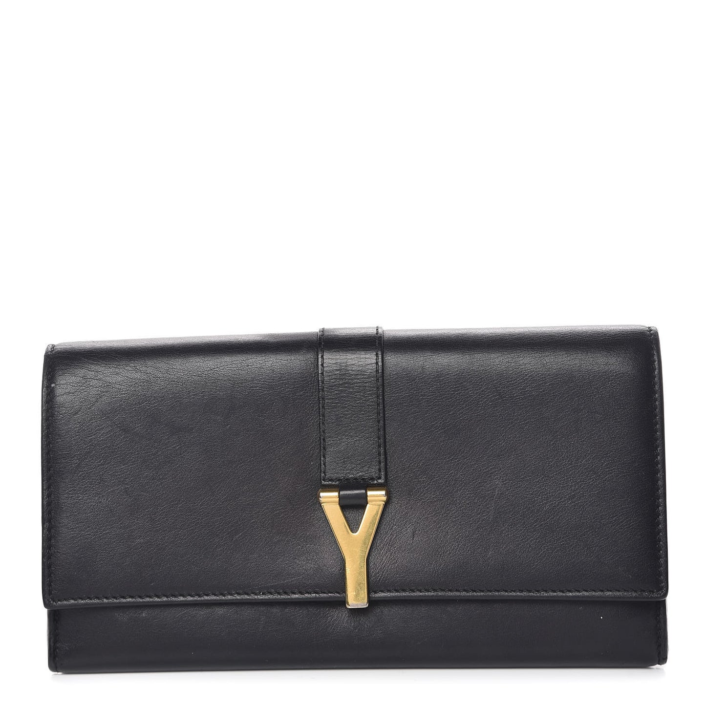 Calfskin Classic Y Ligne Clutch Black