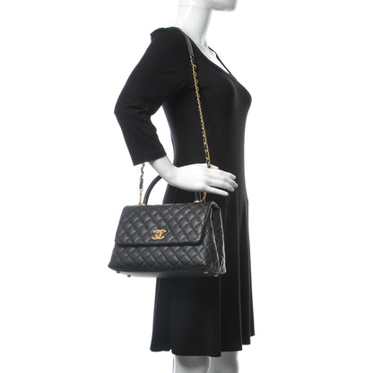 Chanel Caviar Quilted Small Coco Handle Flap Black 2 of 8