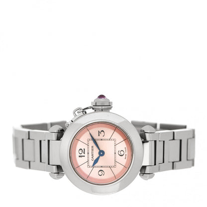 Cartier Stainless Steel 27mm Miss Pasha Quartz Watch Pink 2 of 4