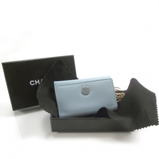 Chanel Leather Key Holder Light Blue 2 of 7