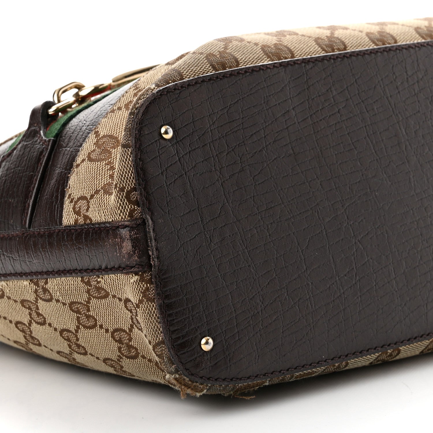 Gucci Monogram Medium Hasler Tote Dark Brown 9 of 13