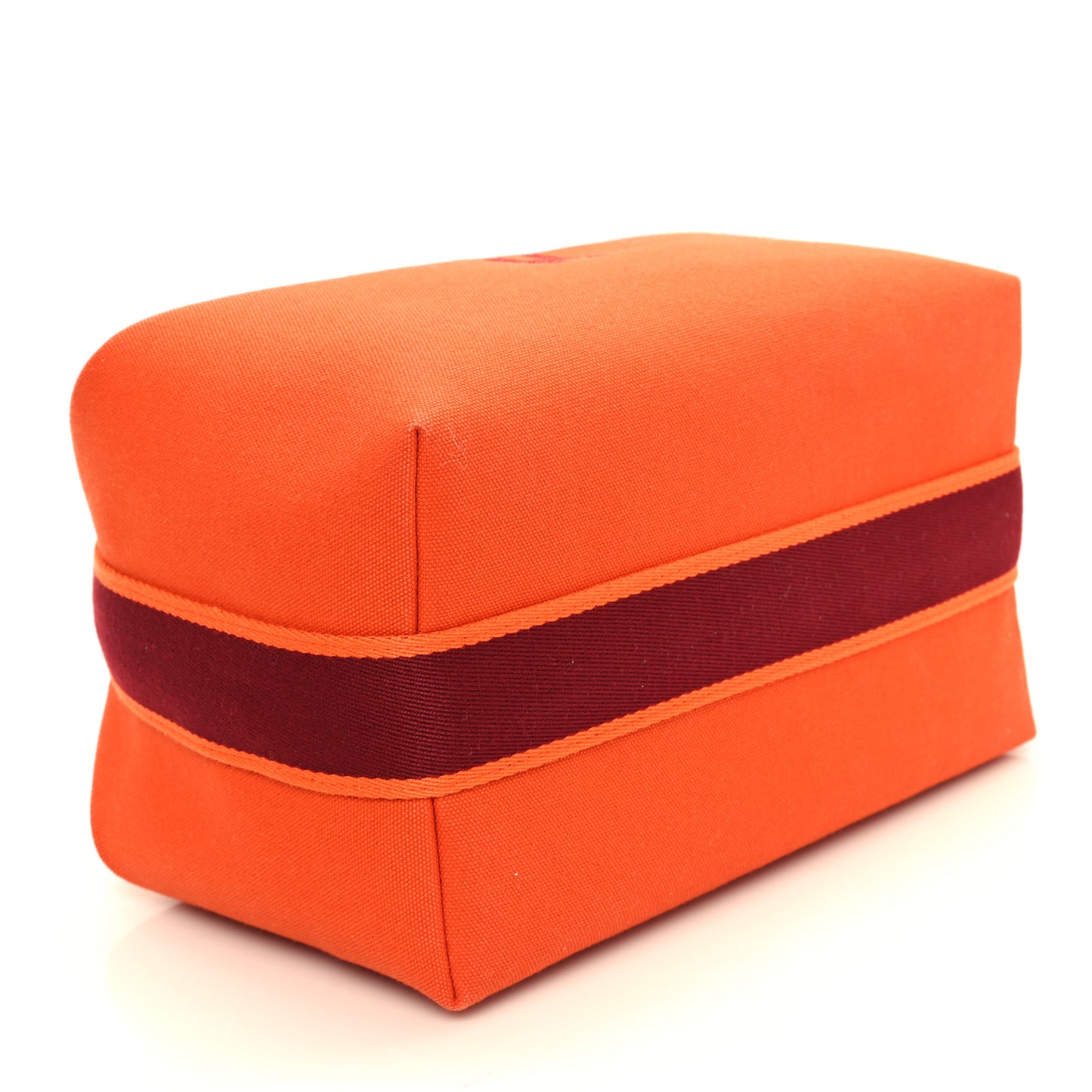 Canvas Large Bride-A-Brac Pouch Orange Feu Burgundy