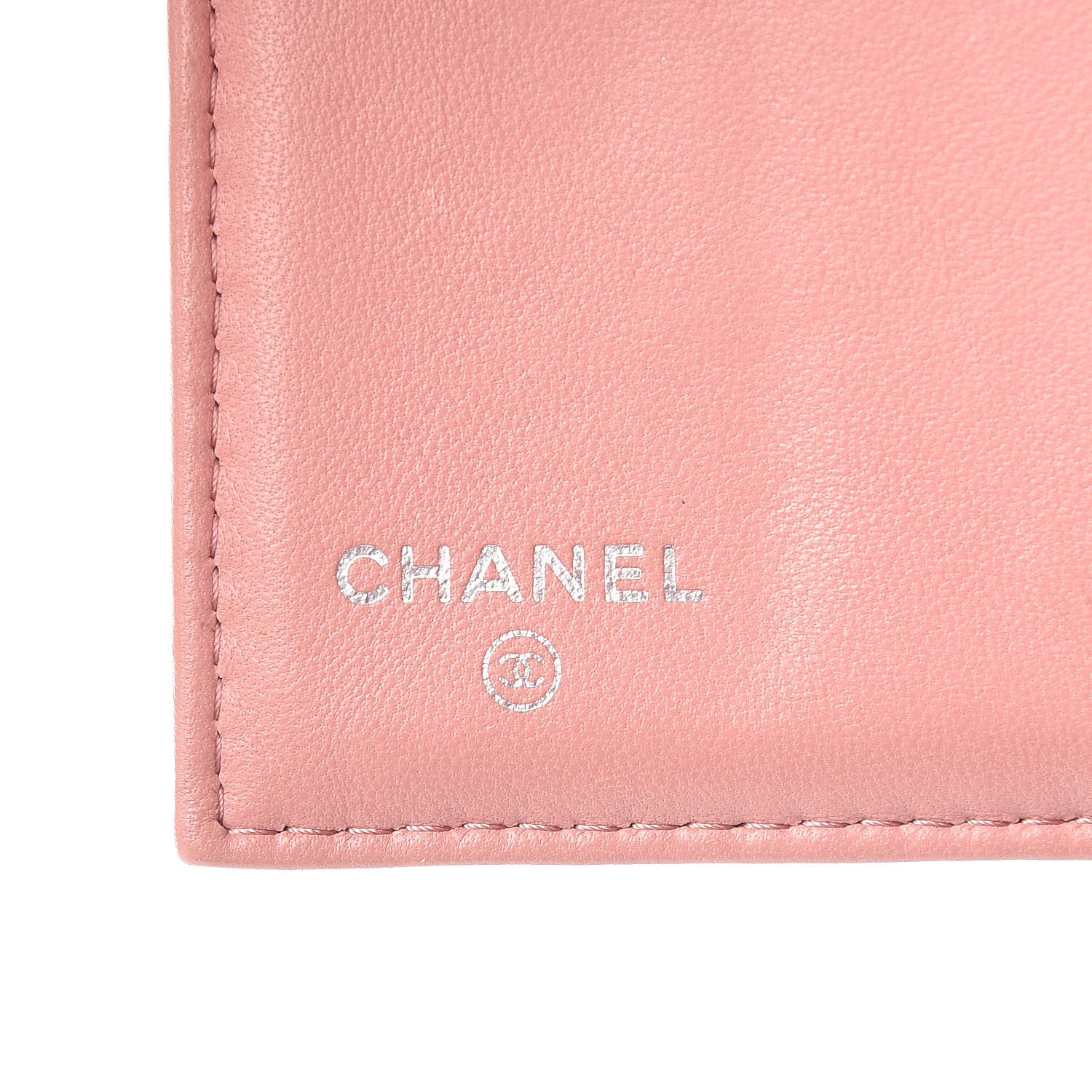 Chanel Lambskin Camellia Embossed Compact Wallet Fuchsia 7 of 10