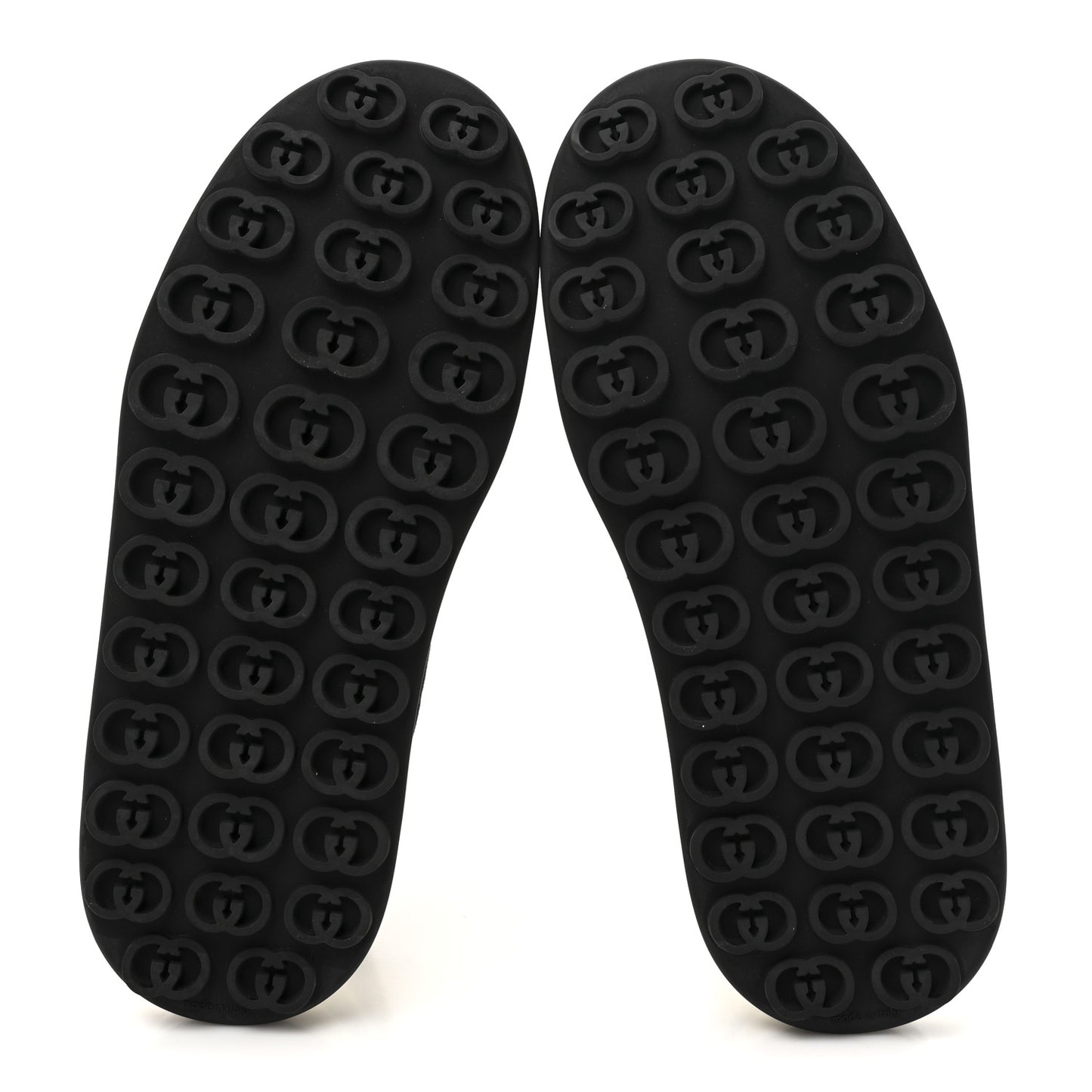 New Canvas GG Monogram Womens Tennis 1977 High Top 55mm Platform Sneakers 38 Black Mystic White