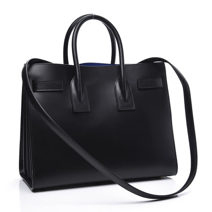 Saint Laurent Calfskin Small Sac De Jour Black Blue Majorelle 2 of 12