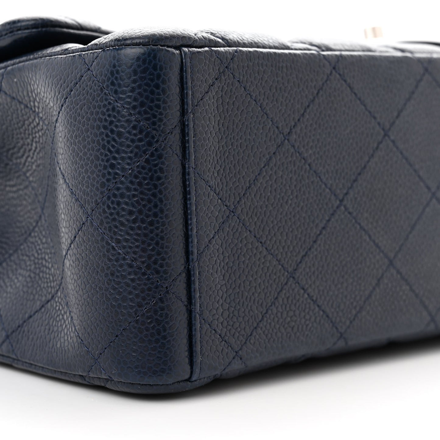 Caviar Quilted Maxi Double Flap Blue