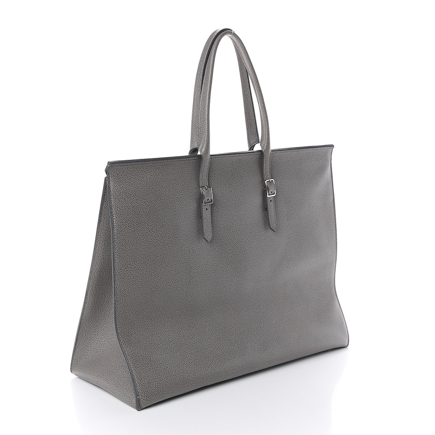 Balenciaga Grained Calfskin Papier Flap Tote Gris Pyrit 2 of 8
