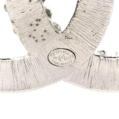 Chanel Baguette Round Crystal CC Brooch Silver 3 of 3