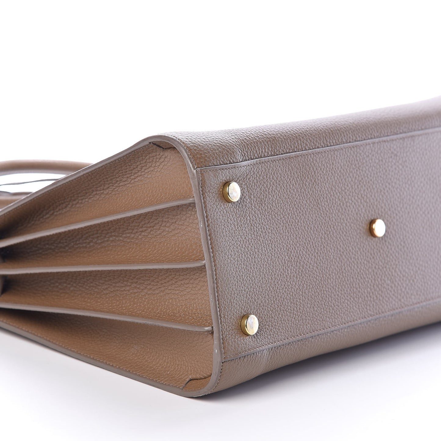 Grained Calfskin Small Sac De Jour Taupe