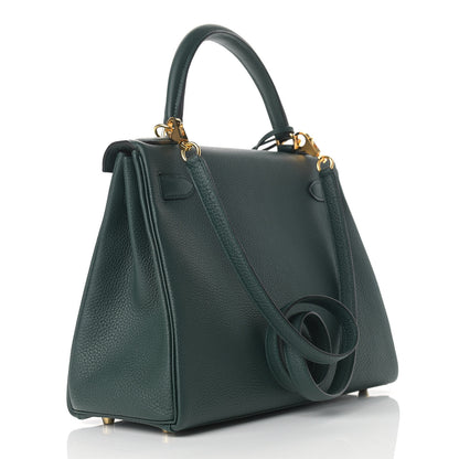 Hermes Togo Kelly Retourne 28 Vert Cypress 3 of 11