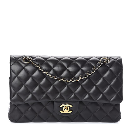 Chanel Lambskin Quilted Medium Double Flap Black 1 of 9