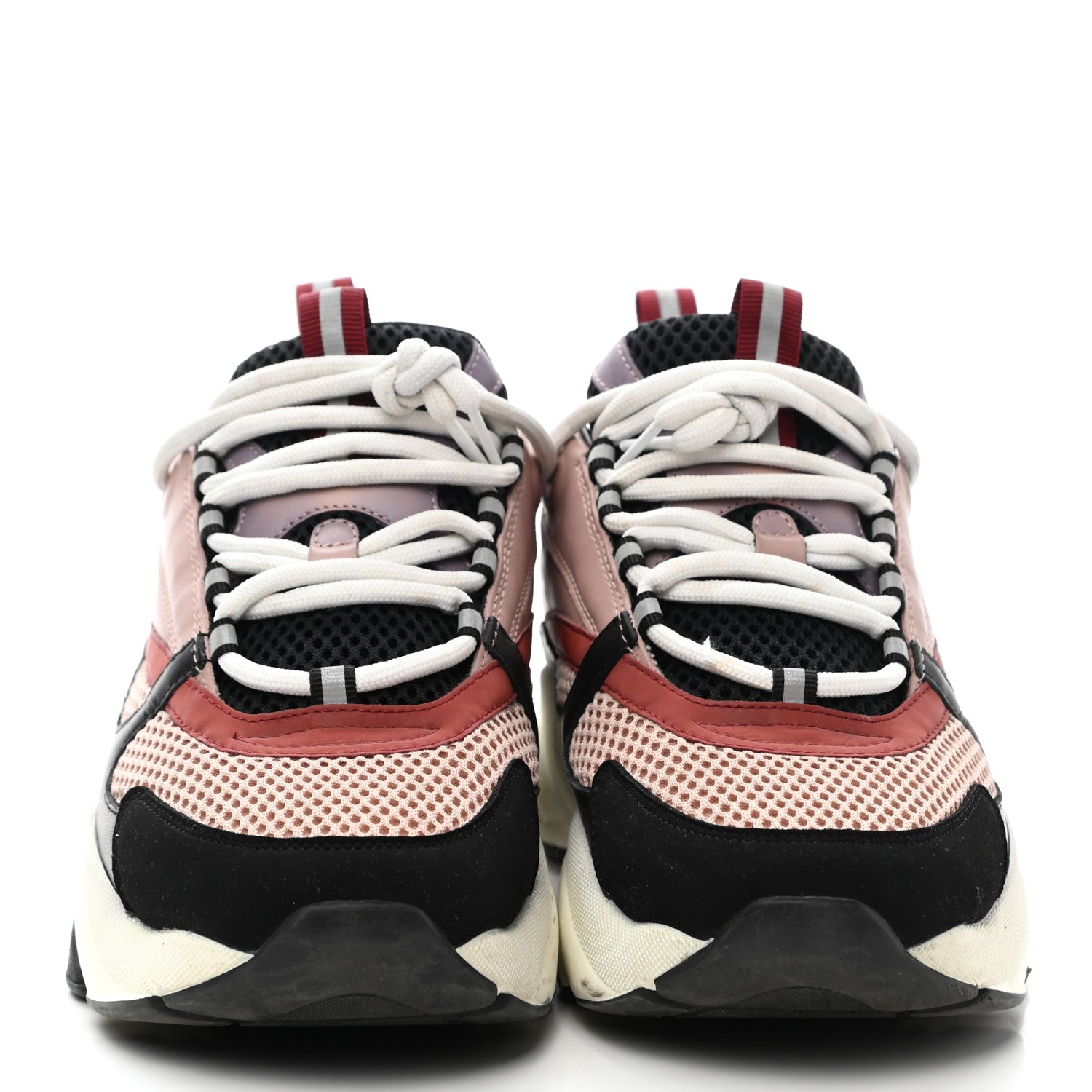 Christian Dior Technical Mesh Calfskin Mens B22 Sneakers 41 Pink Red Black 2 of 11