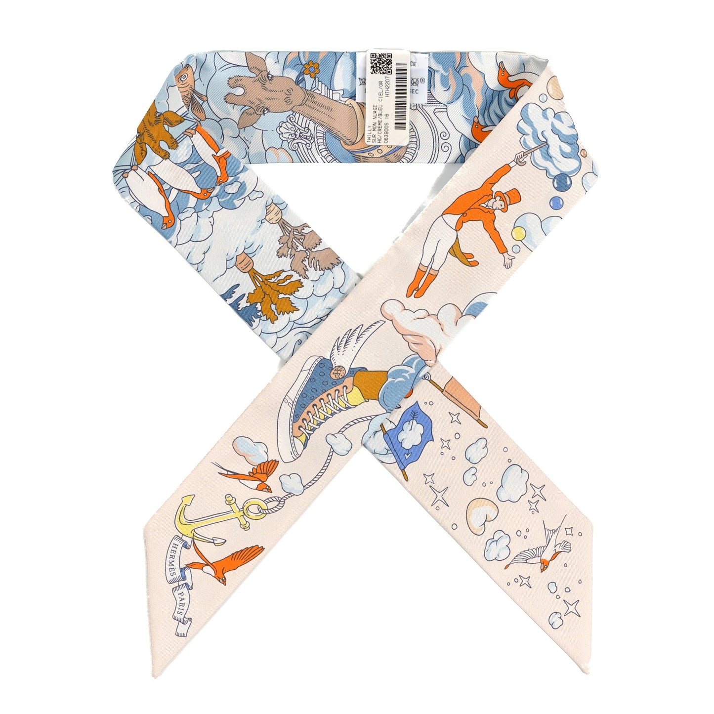 Silk Sur Mon Nuage Twilly Creme Bleu Ciel Orange