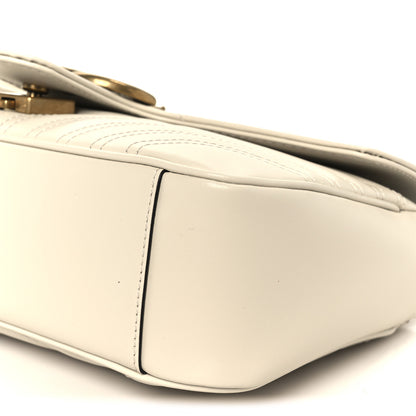 Gucci Calfskin Matelasse Small GG Marmont Shoulder Bag White 11 of 11