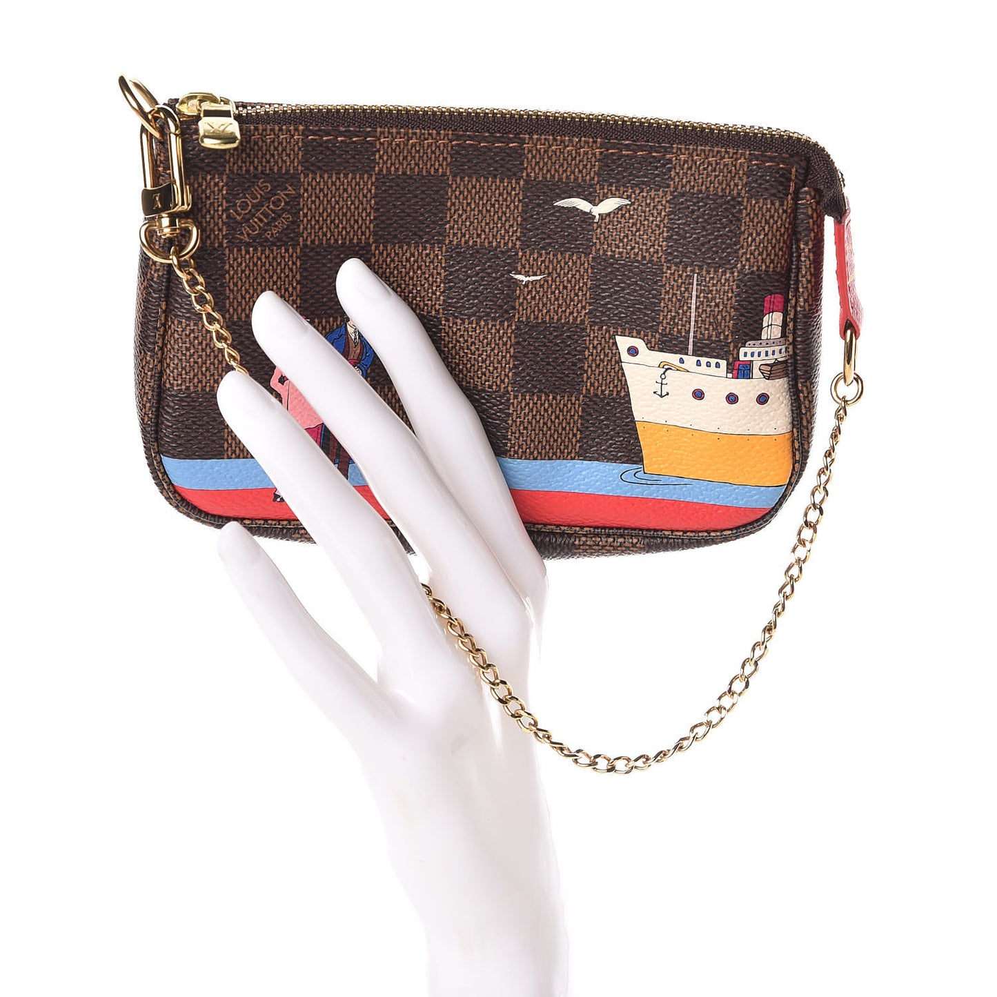 Damier Ebene 2016 Christmas Animation Mini Pochette Accessories