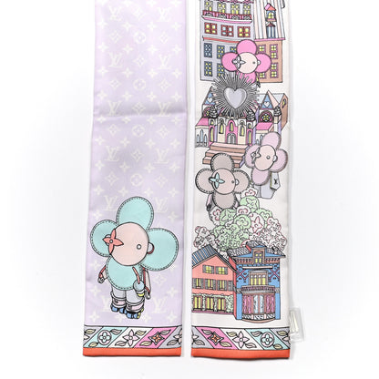 Louis Vuitton Silk Monogram Hide and Seek Bandeau Mauve 2 of 4