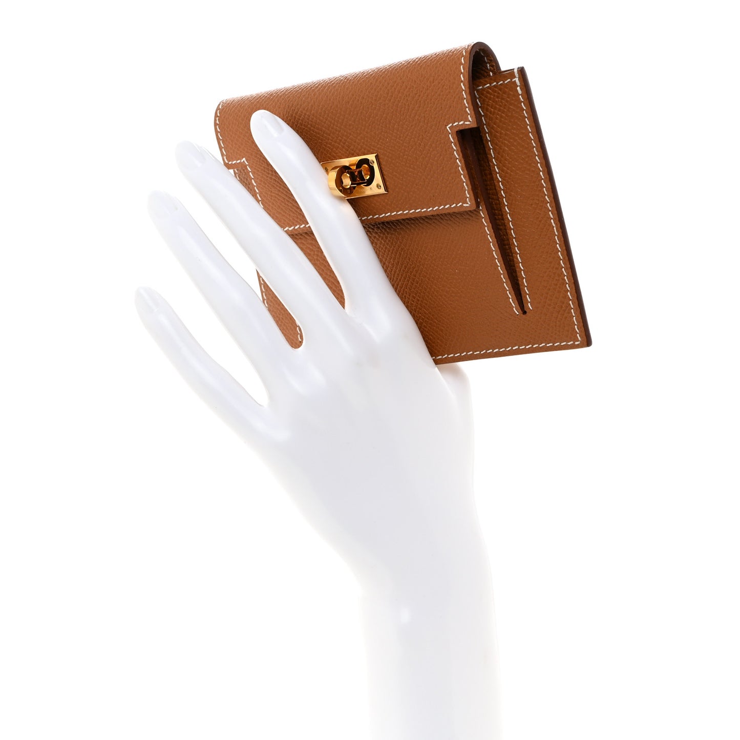 Epsom Kelly Pocket Compact Wallet Gold