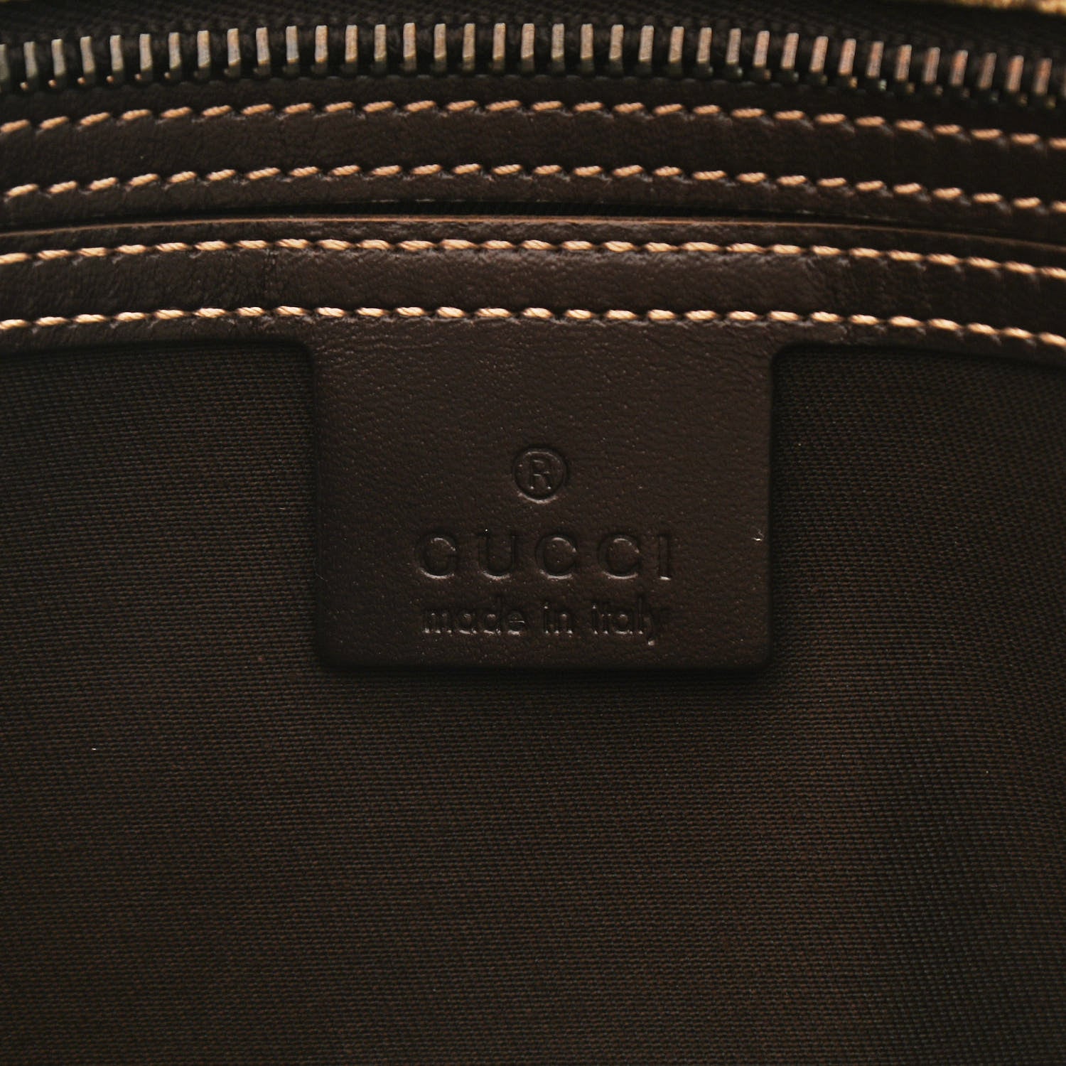 Gucci GG Supreme Monogram Medium Zippered Shopping Tote Dark Brown 6 of 10