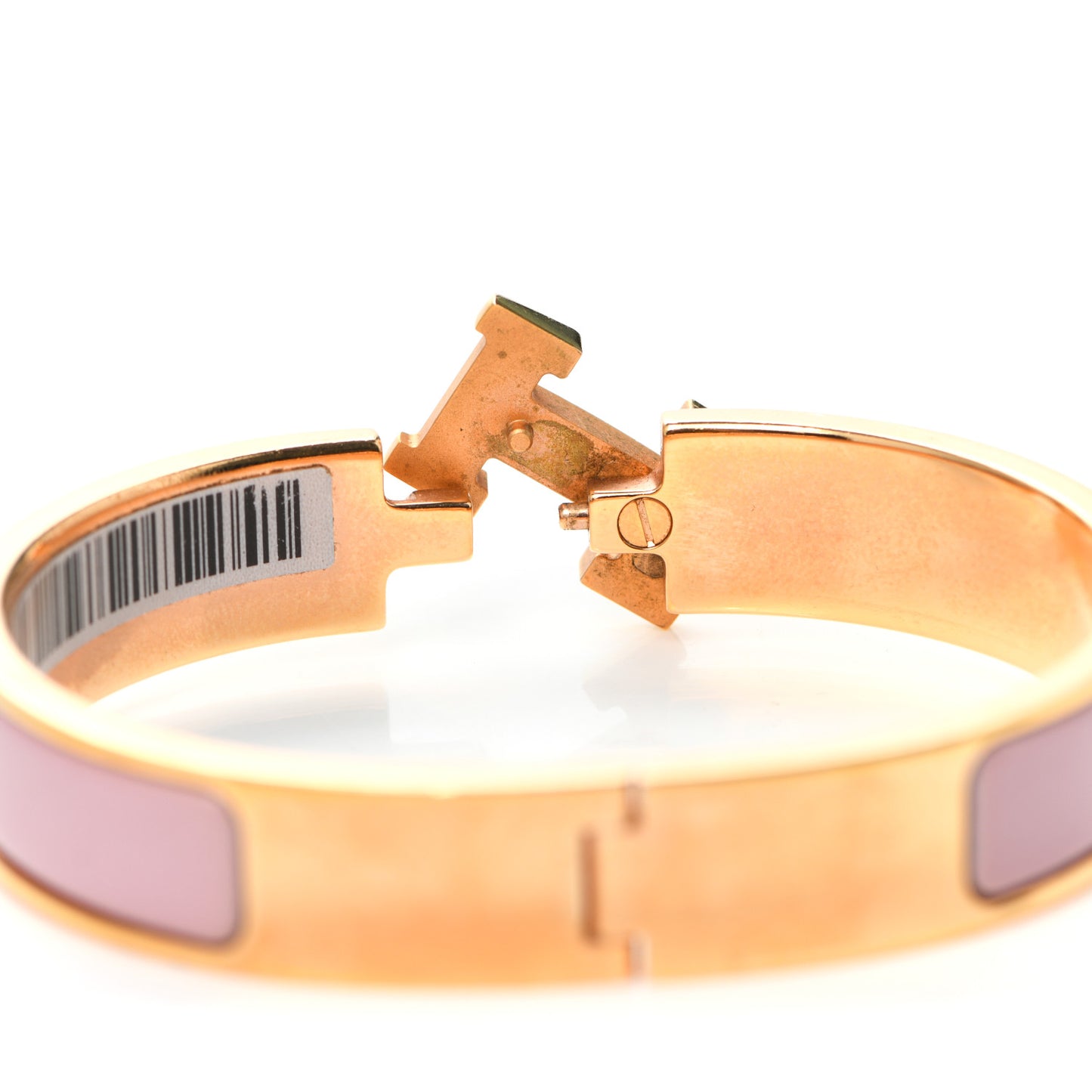 Enamel Narrow Clic Clac H Bracelet PM Rose Nacarat