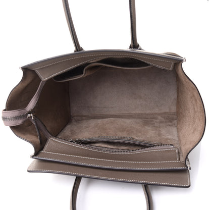 Celine Drummed Calfskin Micro Luggage Souris 4 of 10